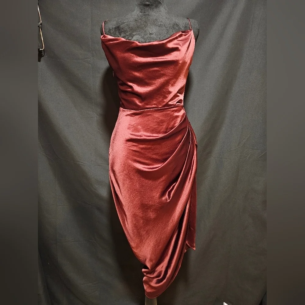 House of CB Reva Raisin Corset Midi Party Dress Size Small and XS available. - Picture 3 of 13